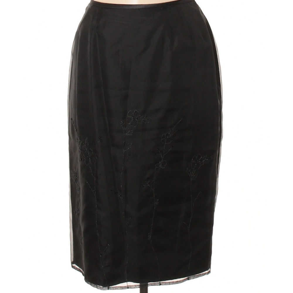 EUC Gorgeous Black Silk Skirt - Kasper Size 6